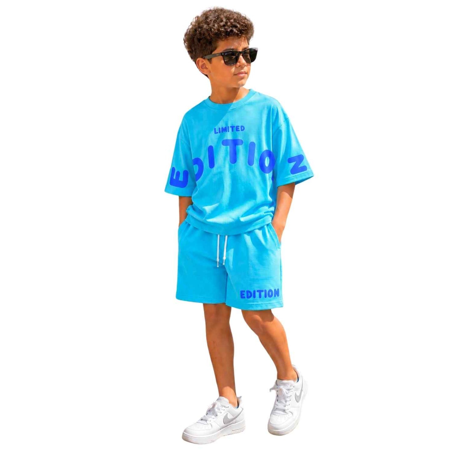 طقم خروج Limited Edition Sky Blue  صيفي أولادي