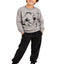 Cute Lion Face Grey Boys’ Pajama Set