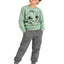 Cute Lion Face Mint Green Boys’ Pajama Set