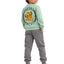 Cute Lion Face Mint Green Boys’ Pajama Set