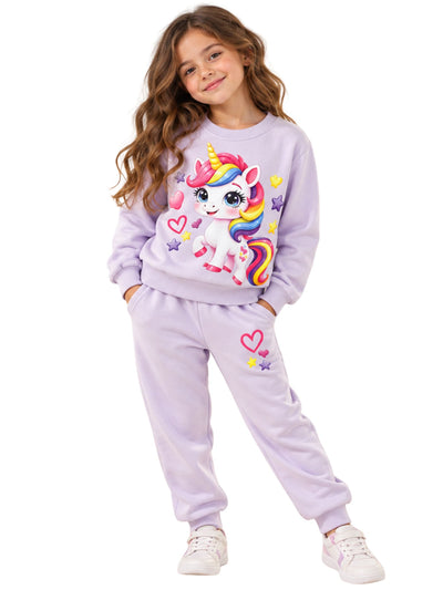 بيجامة Rainbow Unicorn شتوي بناتي