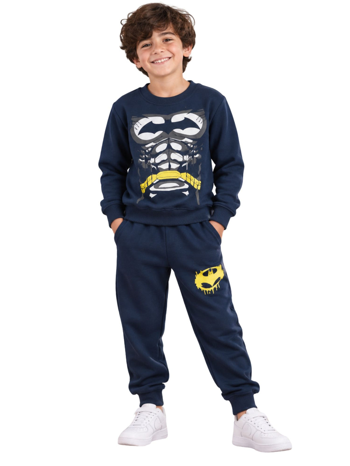 بيجامة Batman Skeleton Navy Blue شتوي أولادي