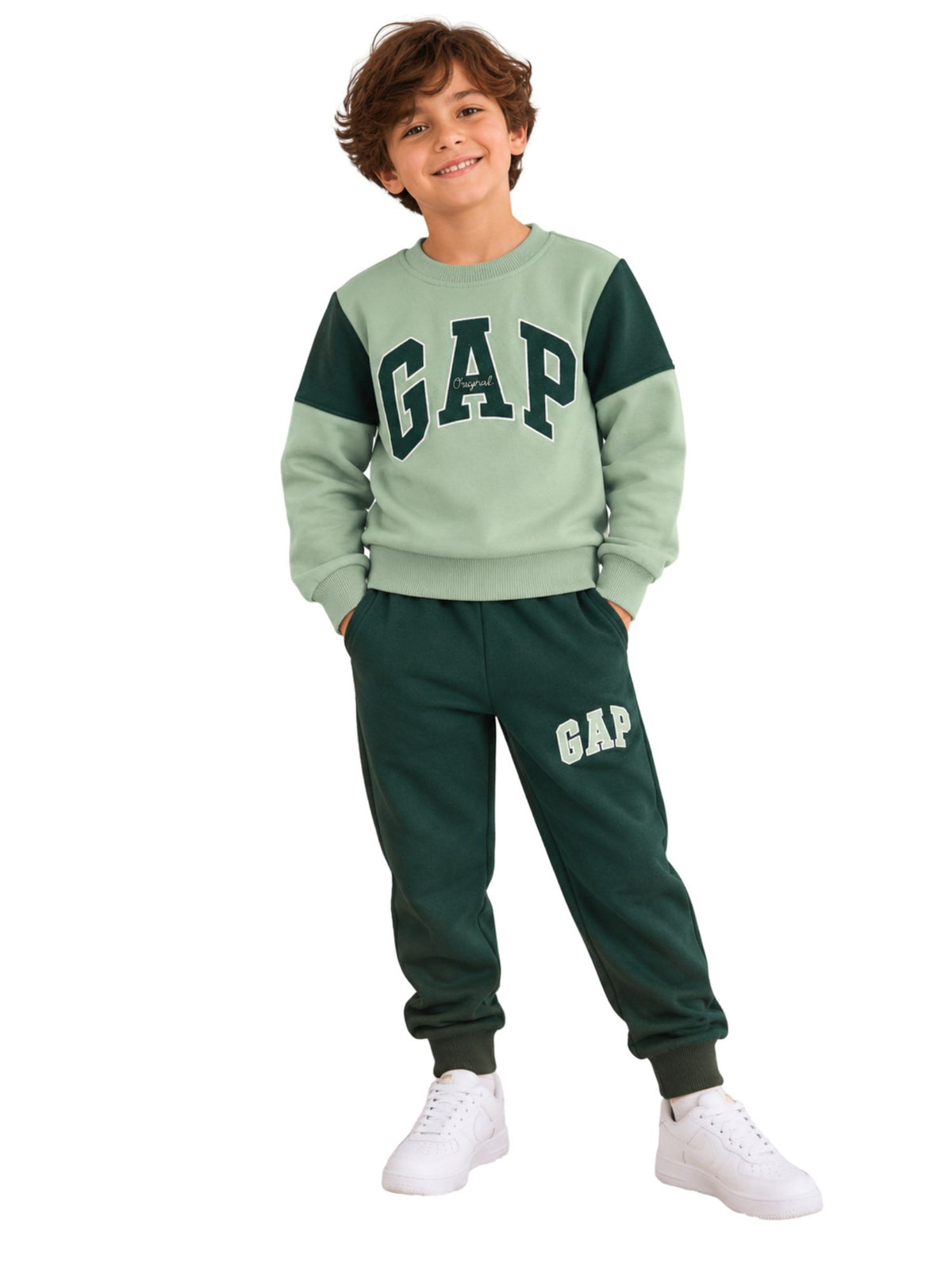 GAP Green Block Boys’ Pajama Set