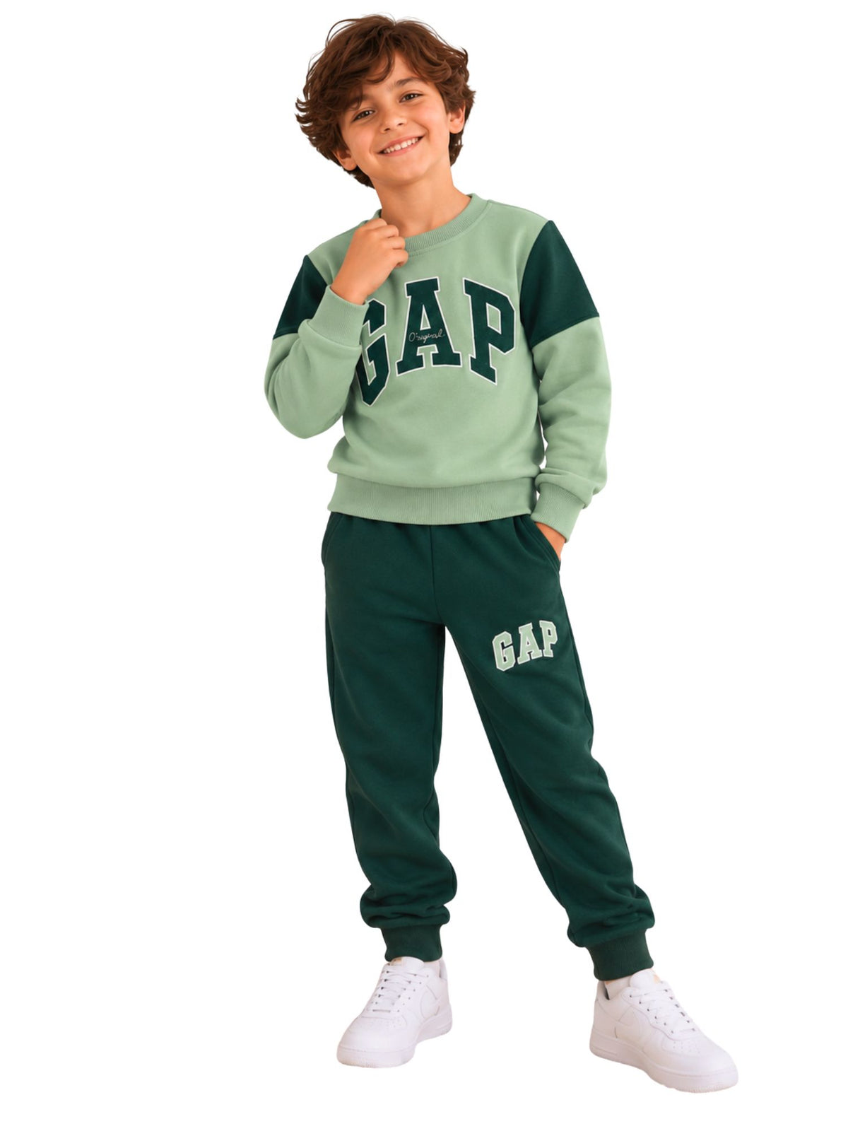 GAP Green Block Boys’ Pajama Set