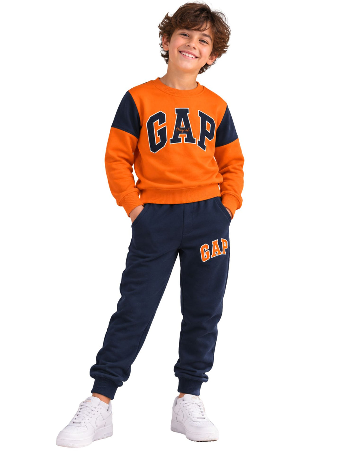 GAP Orange Block Boys’ Pajama Set