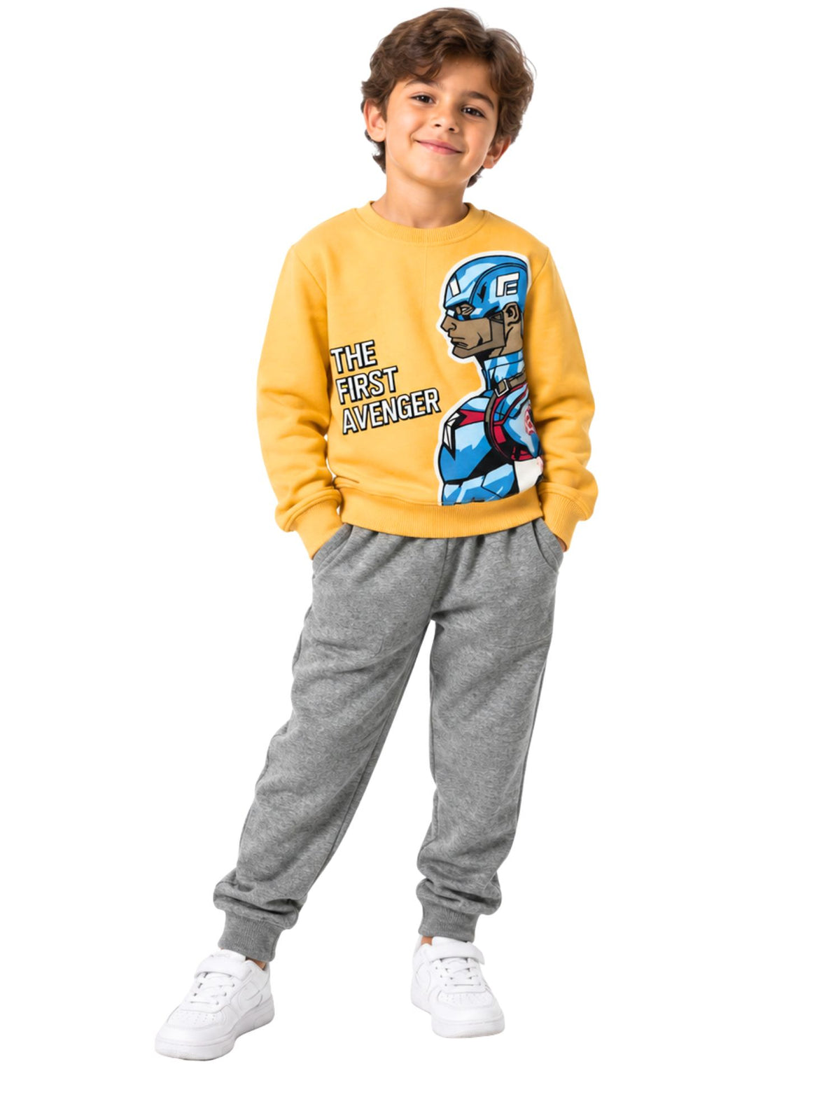 Captain America Yellow Boys’ Pajama Set