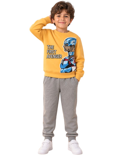 Captain America Yellow Boys’ Pajama Set