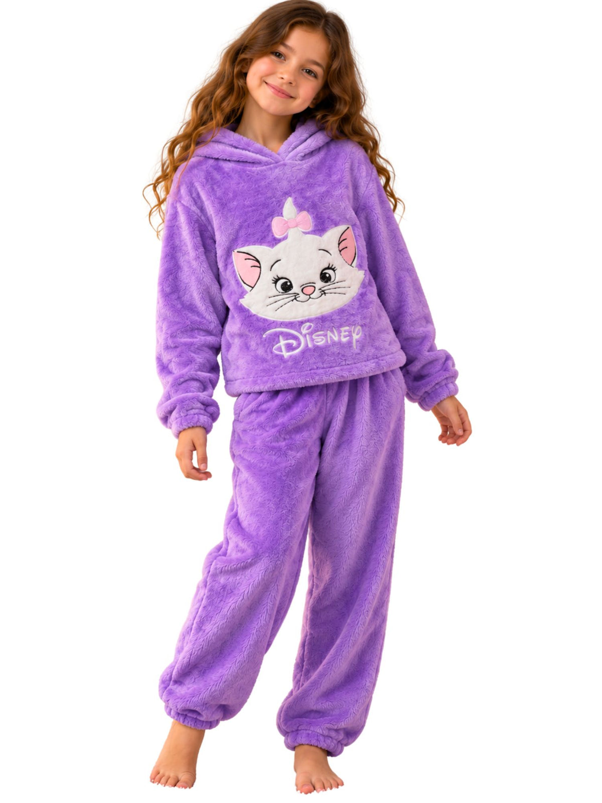 بيجامة Purple Cute Cat شتوي بناتي