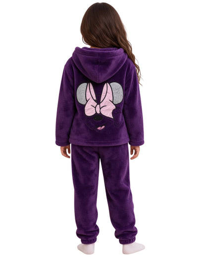 Purple Bow girls' winter pajamas