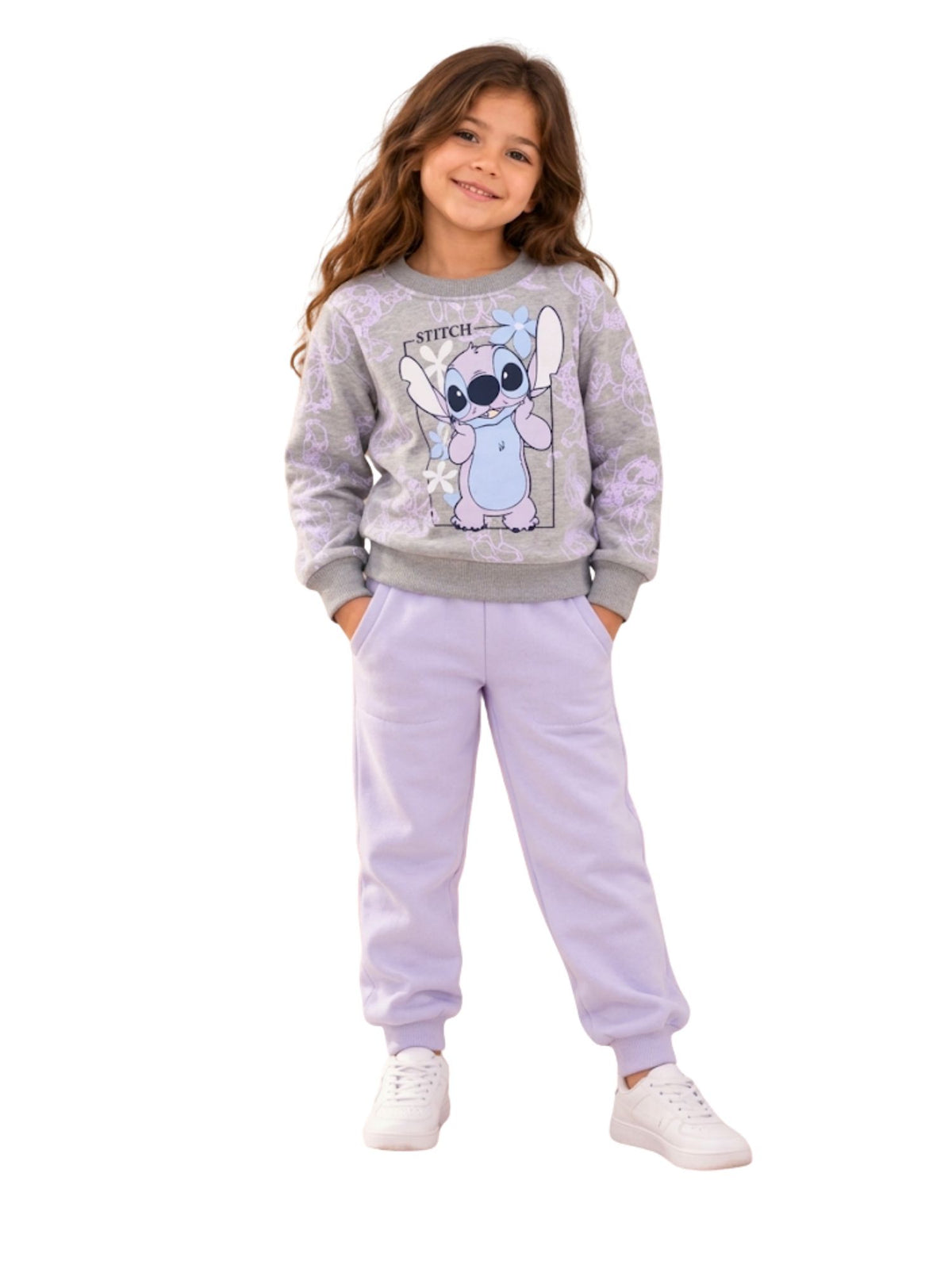 بيجامة Grey Stitch شتوي بناتي