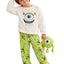 Boys Green One-Eye Monster Winter Fleece Pajama Set