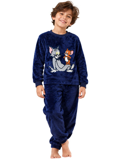 Cat & Mouse Boys' Winter Pajama Set