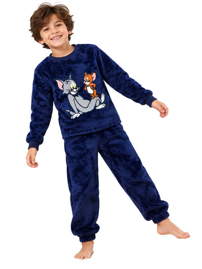 Cat & Mouse Boys' Winter Pajama Set