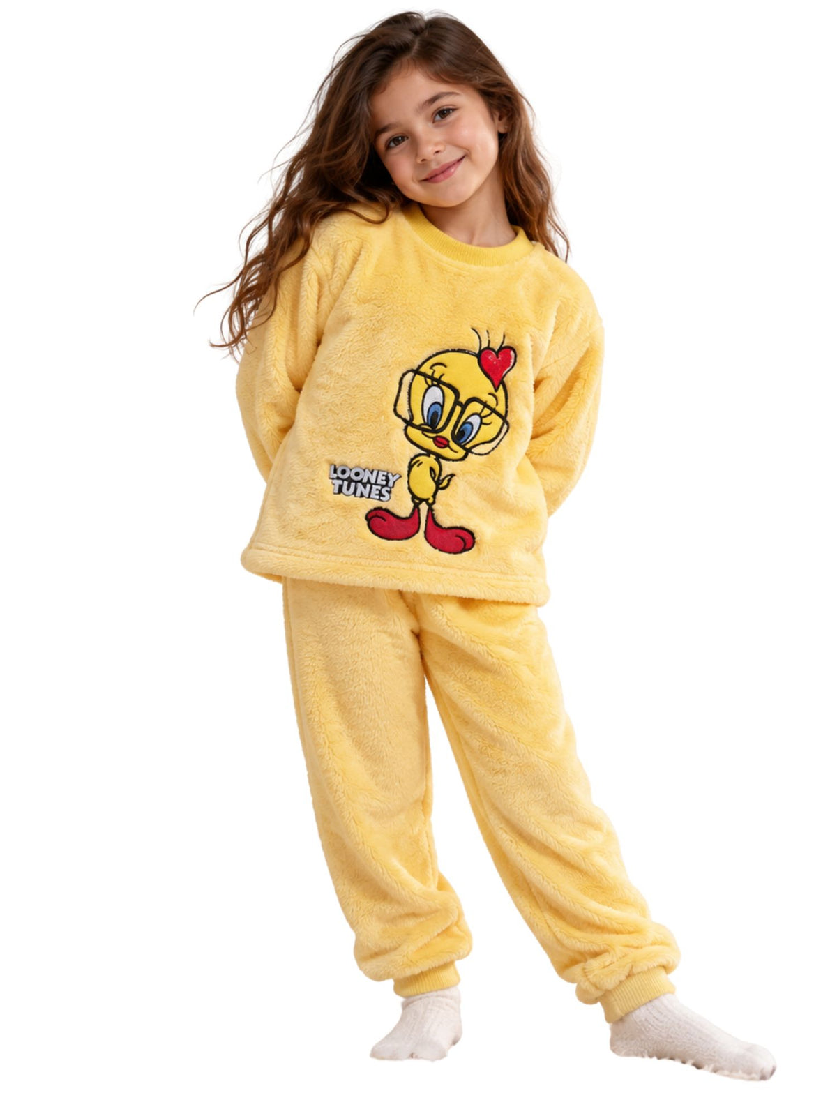 Cute Bird Girls' Winter Pajama Set