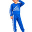Boys Sport Blue Stripes Autumn Pajama Set
