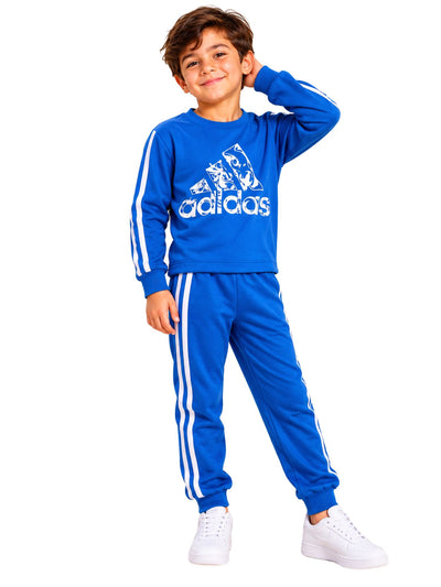 Boys Sport Blue Stripes Autumn Pajama Set