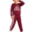 خريفي أولادي Sport Maroon Stripes بيجامة