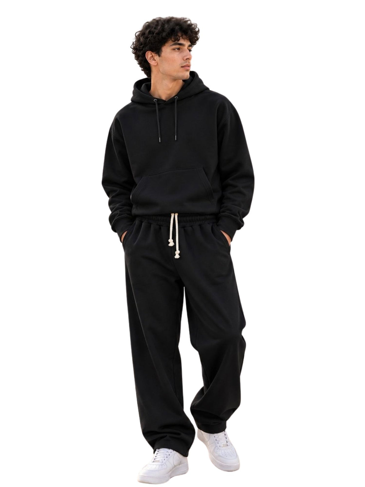 Basic Relaxed Fit Black Joggers