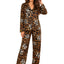 Women's Autumn Leopard Brown Pajama Set