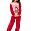 Girls' Pink Umbrella Winter Polar Fleece Pajama Set