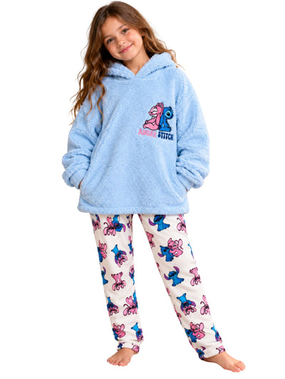 Girls Winter Double Face Pajama Set - Angel Stitch