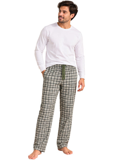 بنطلون Green Check Plaid خريفي