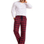 بنطلون Red Navy Plaid خريفي