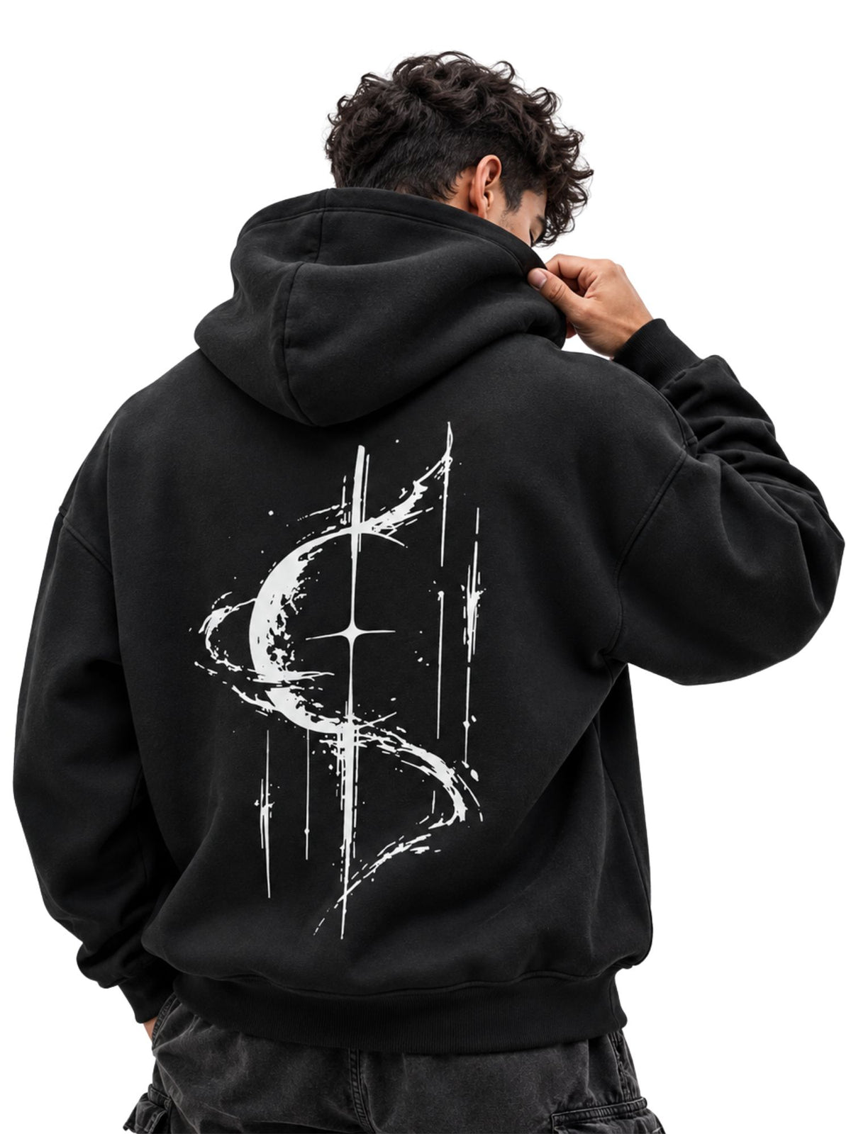 Galaxy Stroke Oversized Winter Hoodie