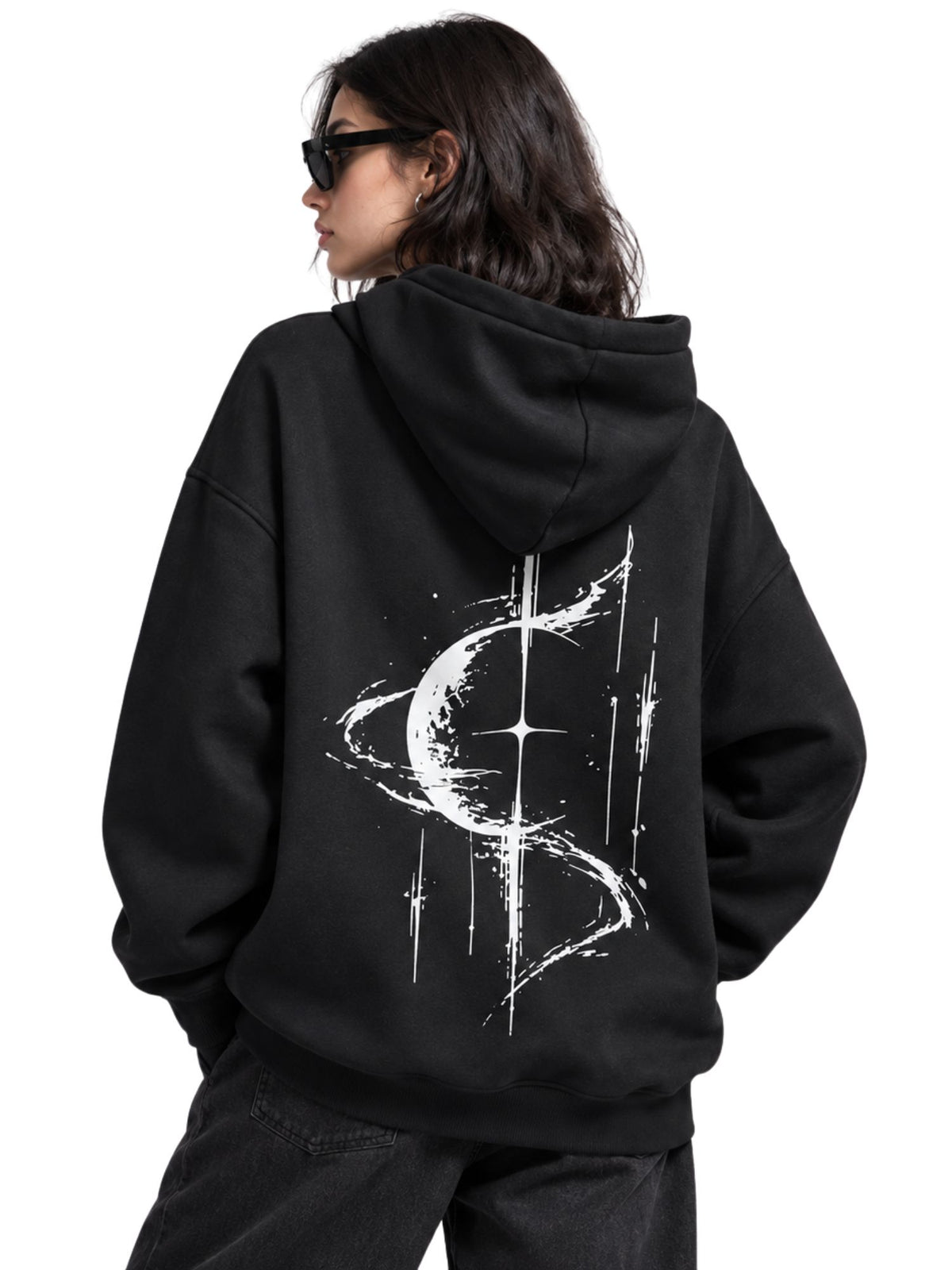 Galaxy Stroke Oversized Winter Hoodie