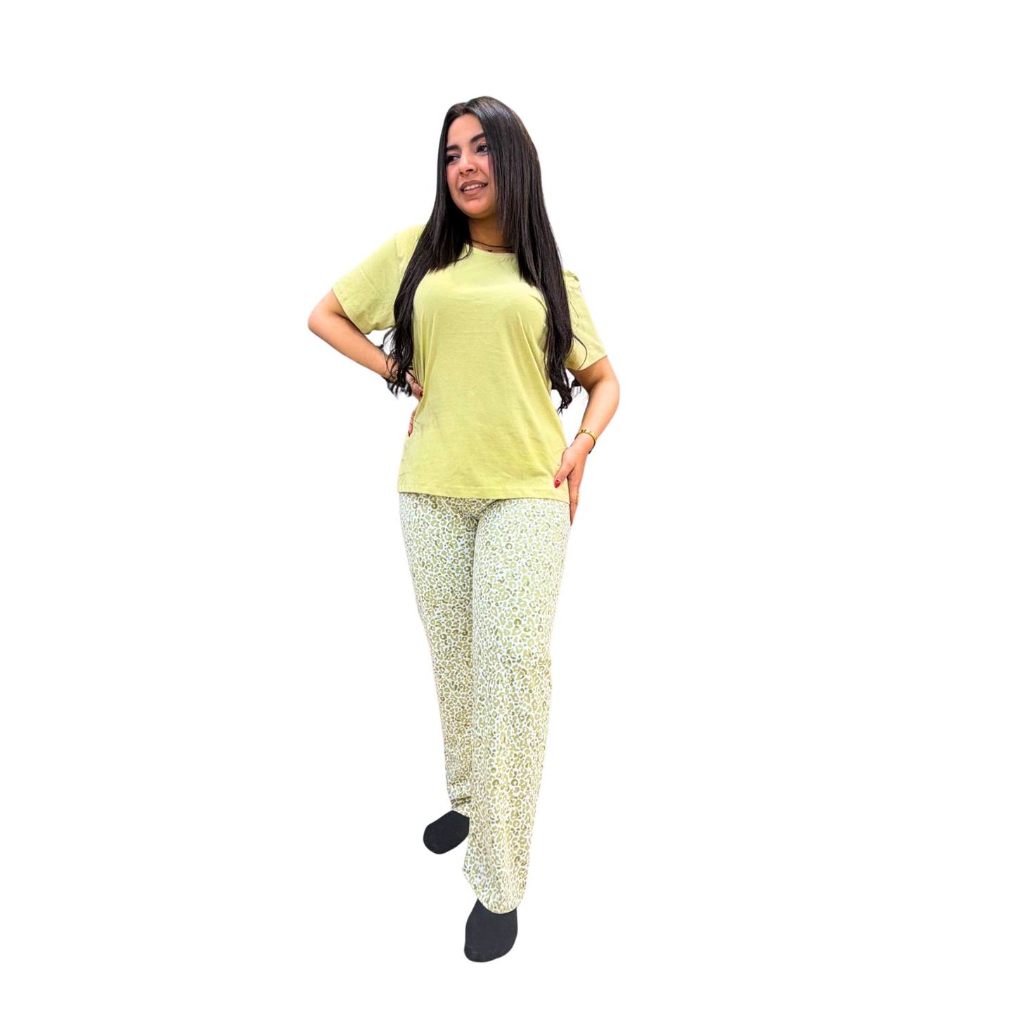 Women's yellow summer pajamas