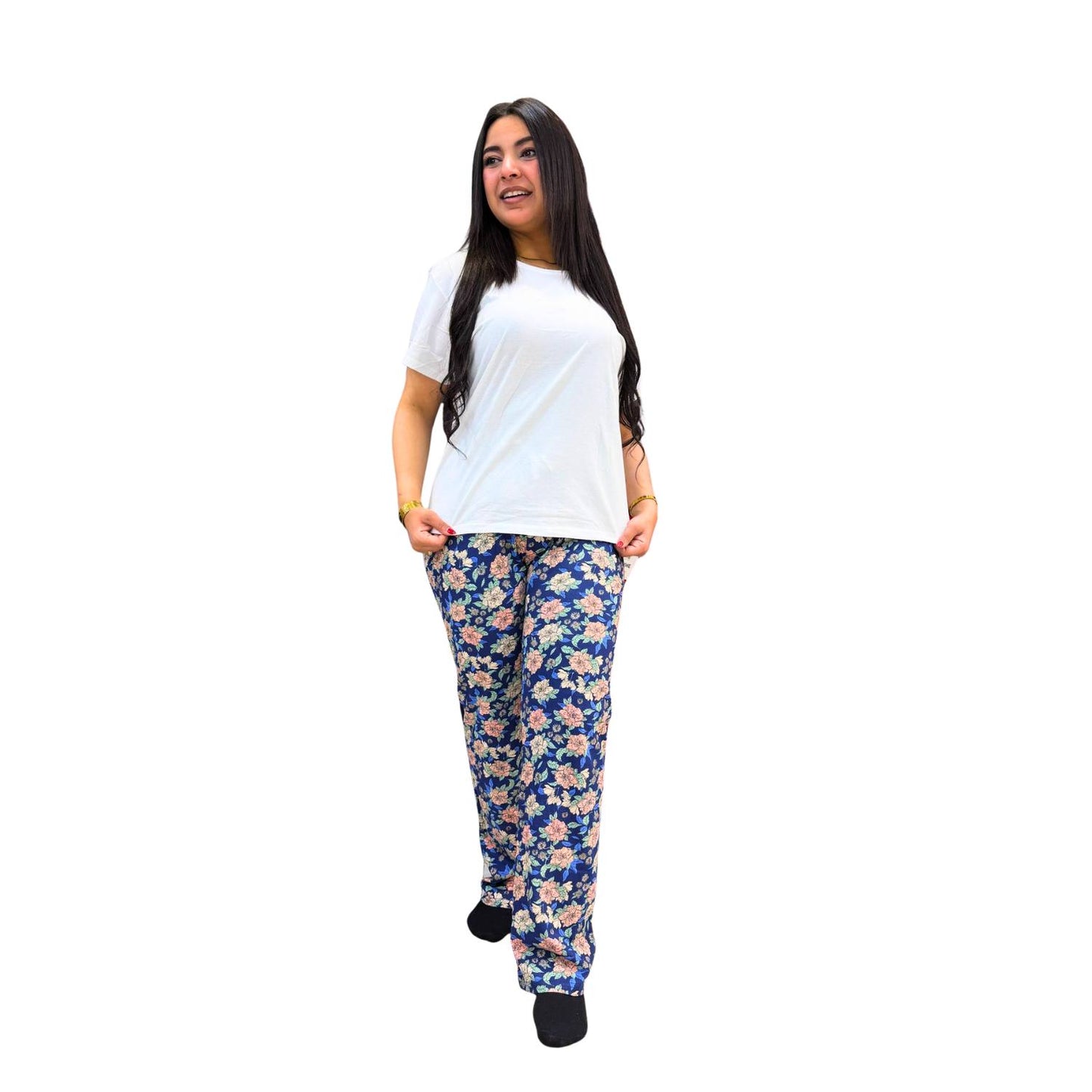 Women's white summer pajamas