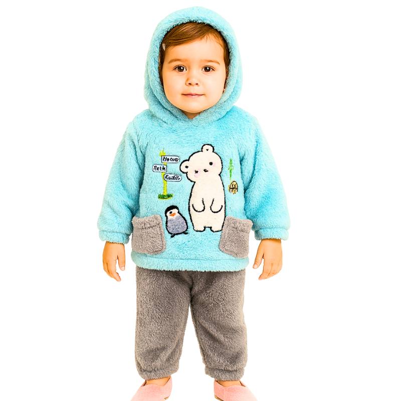 Girls' winter bear pajamas