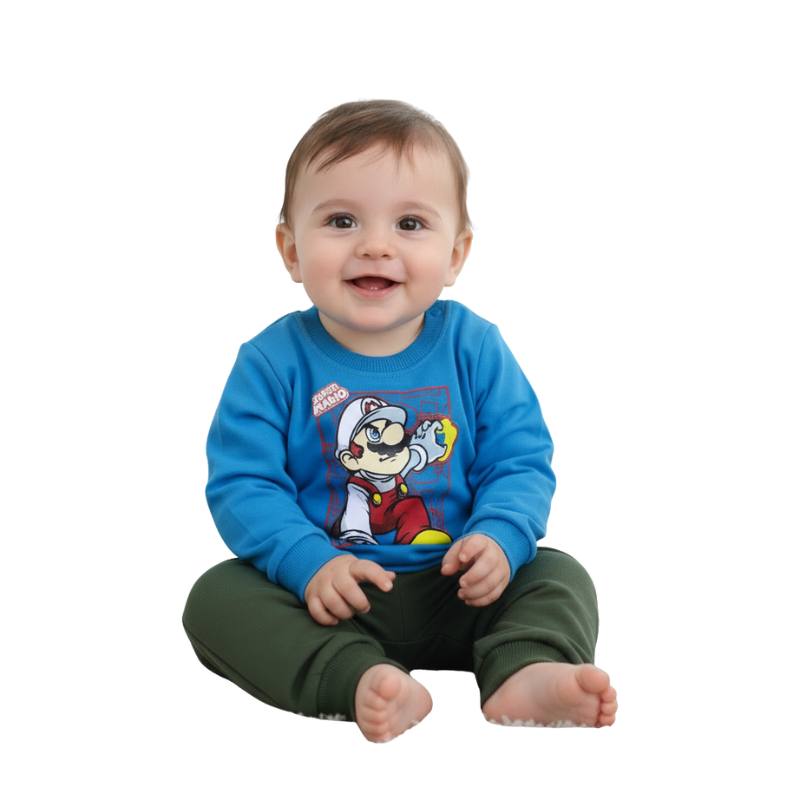 Baby Super Mario winter pajamas for boys