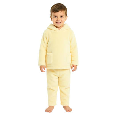 Light yellow winter pajamas for boys