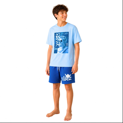 طقم خروج Blue Vibez صيفي أولادي