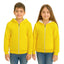 Girls' yellow winter sweatshirt with fur lining