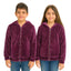 Girls' winter burgundy sweatshirt
