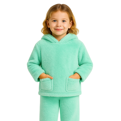 Turquoise winter pajamas for girls