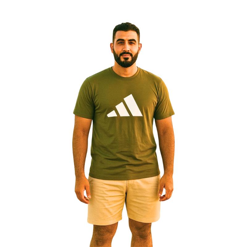 Adidas Men's Summer Olive Green T-Shirt