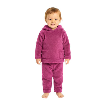 Dark pink winter pajamas for girls
