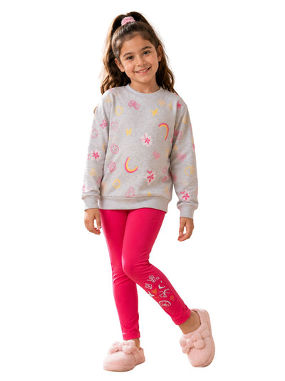 Girls' Autumn Fun Doodles Outfit Set