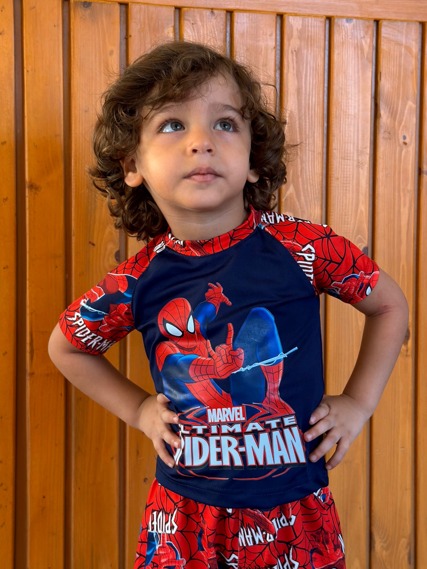 Boys' Cotton Hub Web Force Two-Piece Swimsuit