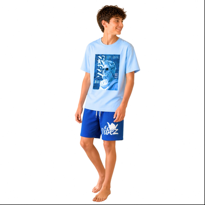 طقم خروج Blue Vibez صيفي أولادي