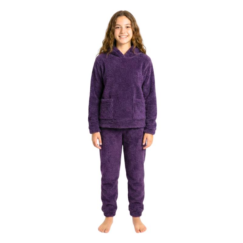 بيجامة محير بنفسجي شتوي بناتي