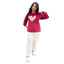 Women's burgundy winter pajamas