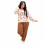 Women's beige winter pajamas
