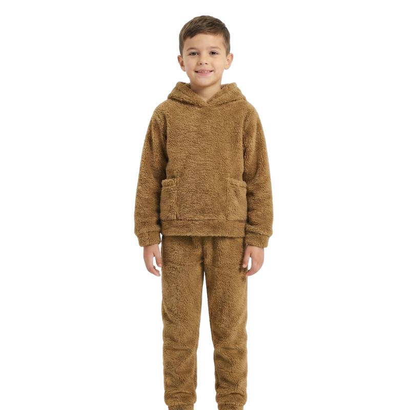 Boys' winter brown pajamas