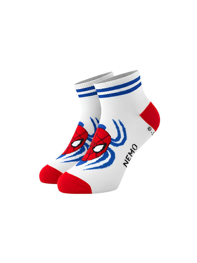 Spiderman White Boys Socks