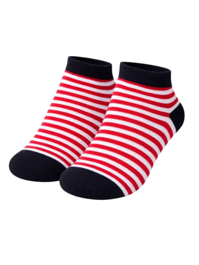 Girls' red striped socks