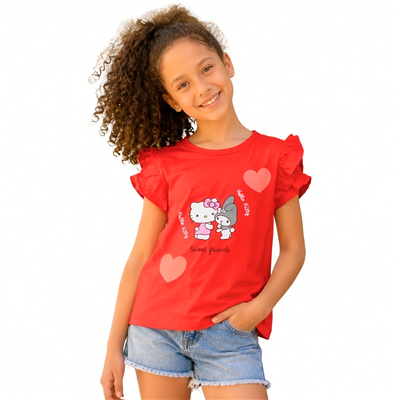 تيشيرت Hello Kitty صيفي بناتي